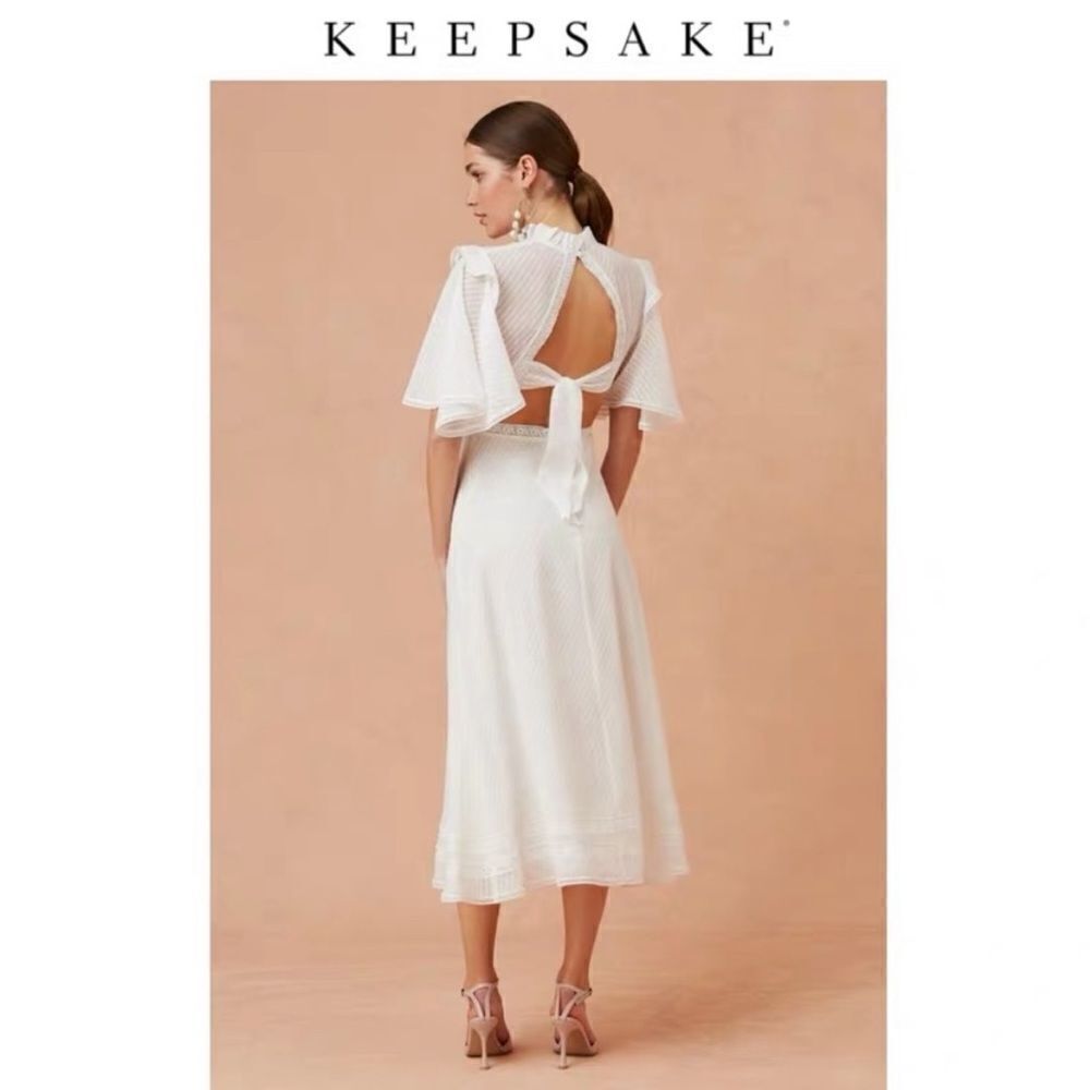 Keepsake Way Back Dress White